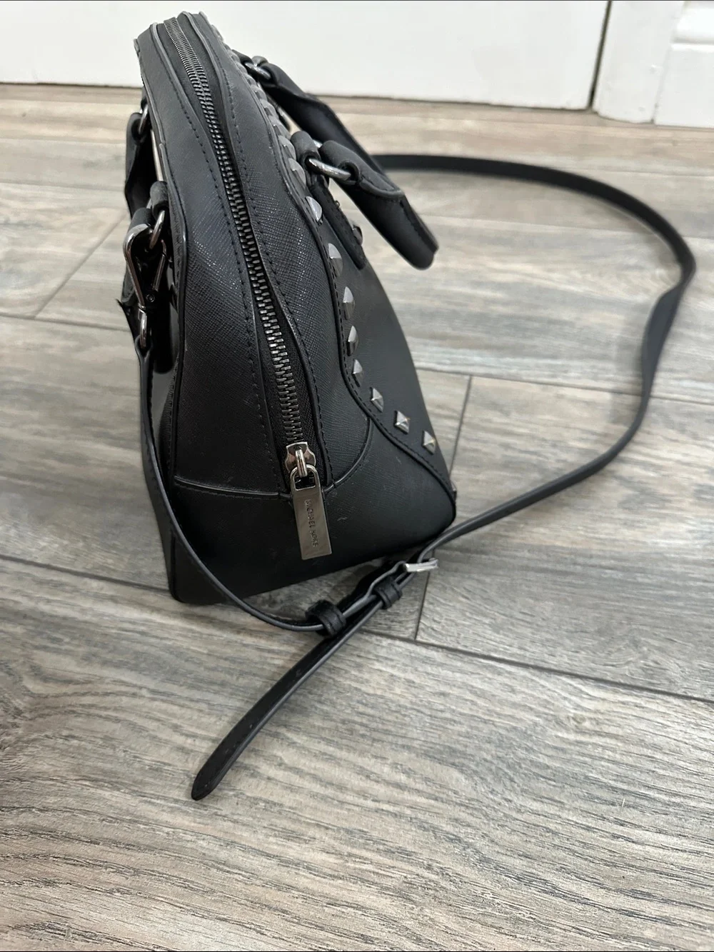 Michael Kors black leather bag